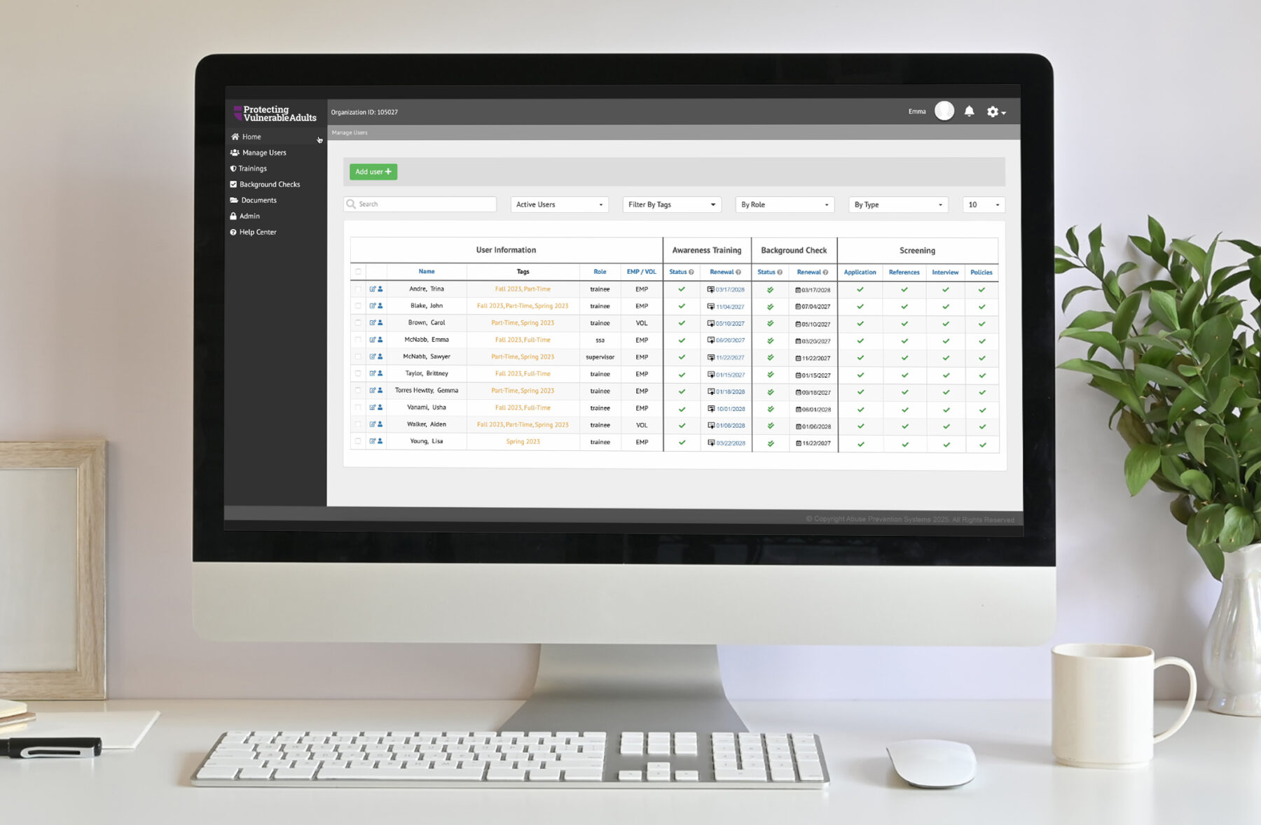 PVA - Manage Users - Mockup PVA - Manage Users - Mockup